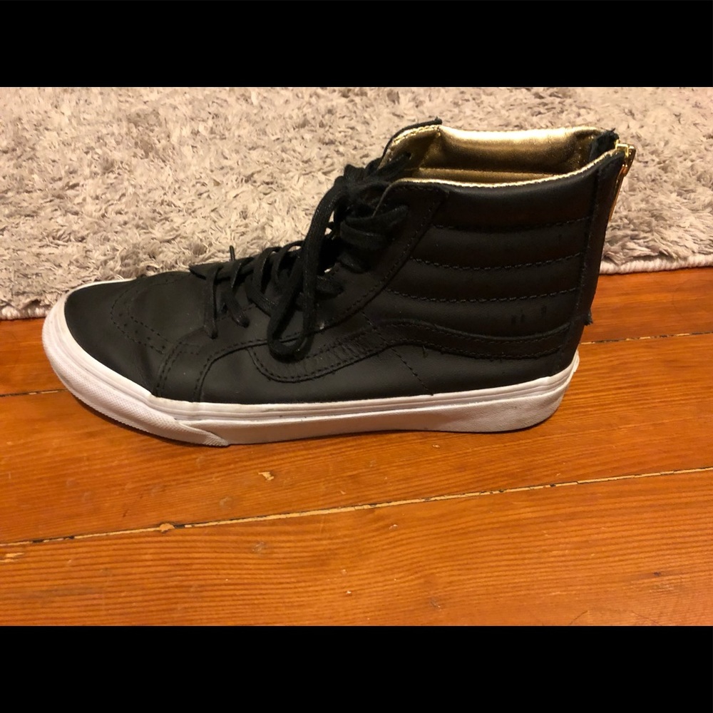 Leather Vans High tops - W 7, M5.5